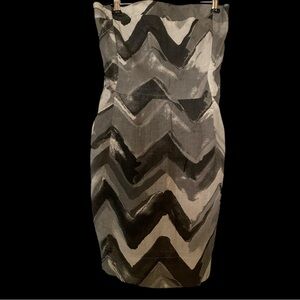 BR Strapless Chevron Pencil Dress in Black & Gray $13 or 3/$25